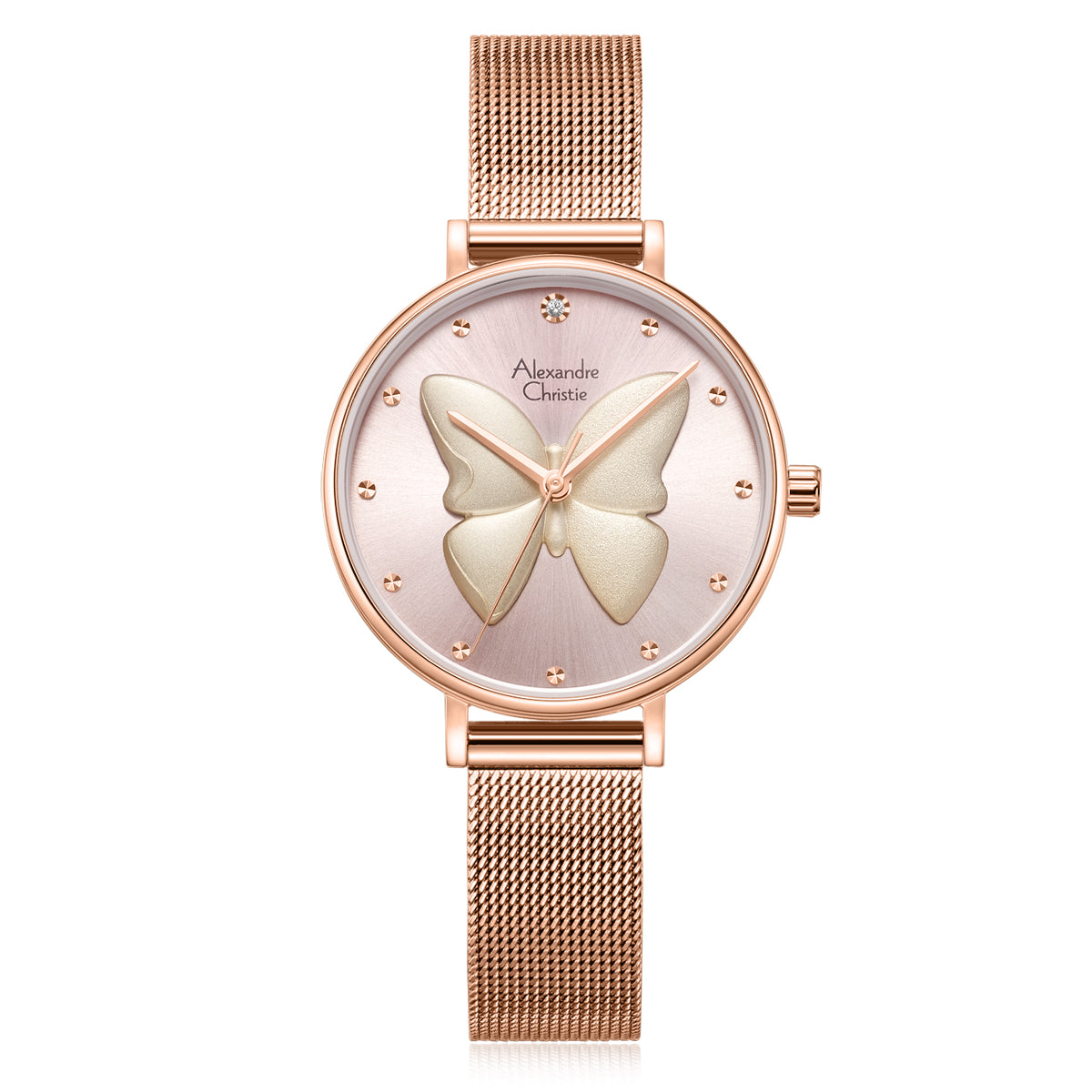 Alexandre Christie,2850LHBRGLN, Women , Quartz Dial , 32mm,White