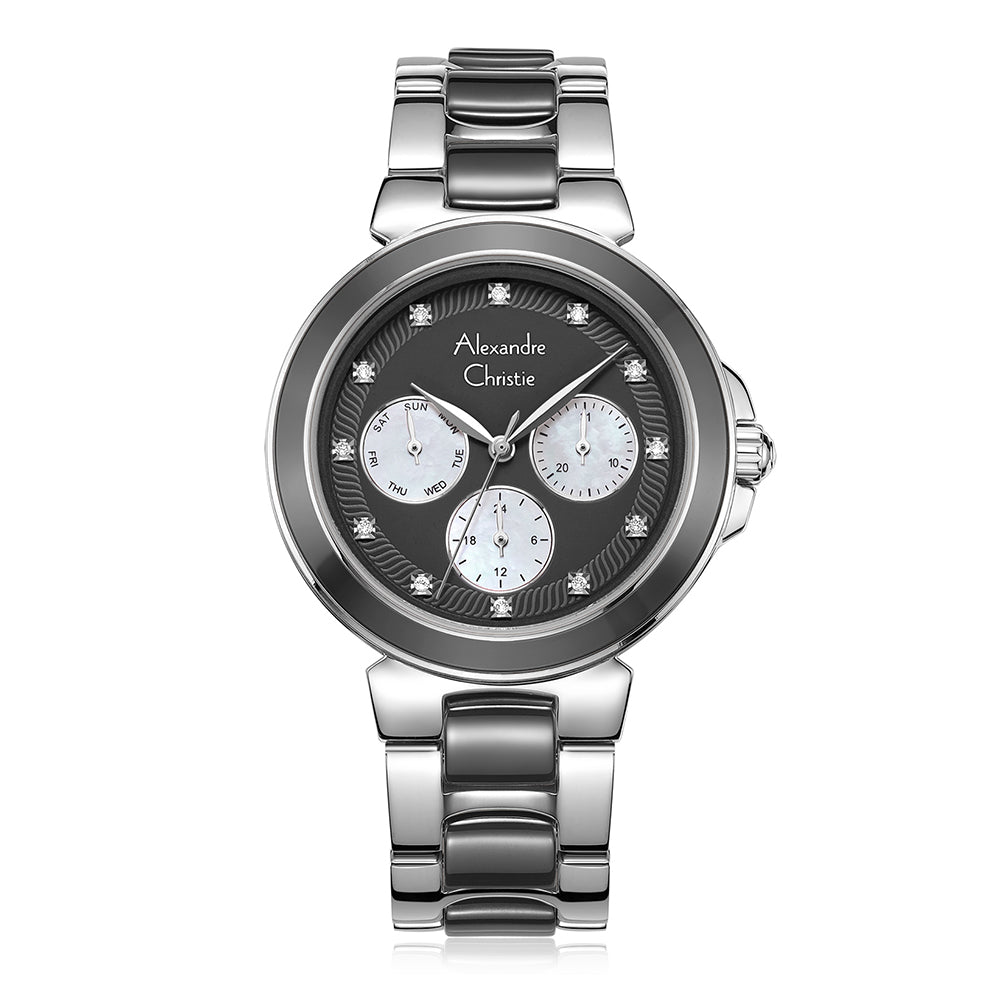 Alexandre Christie,2B02BFBSSGR, Women , Quartz Dial , 36mm,Grey