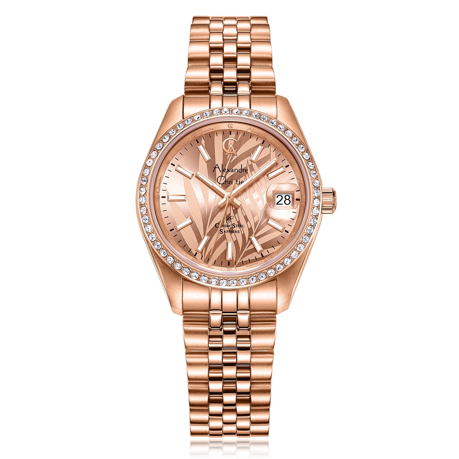 Alexandre Christie,5012LDBRGRGLN, Women , Quartz Dial , 32mm,Rose Gold