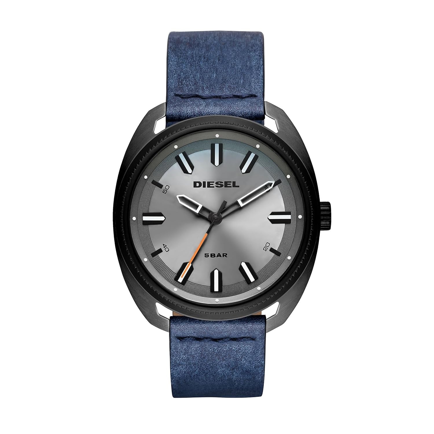 Diesel DZ1838 Blue Dial Men Watch with Denim Leather Strap | Designer Quartz Watch for Men