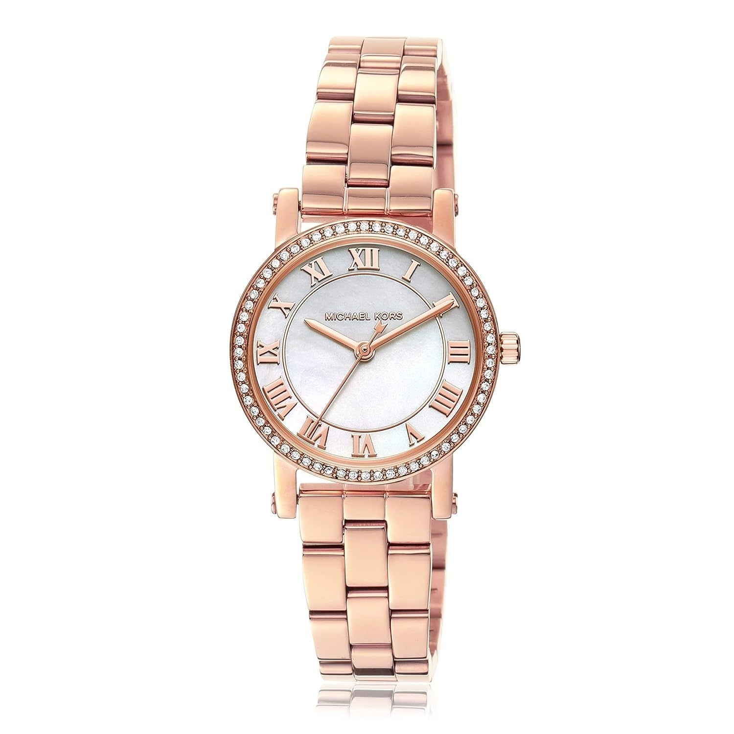 Michael Kors Norie Mother-of-Pearl Dial Gold-Tone Bracelet Watch for Women (MK3558)