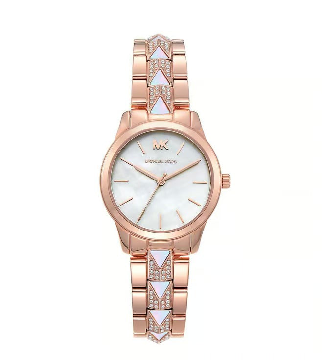 Michael Kors Runway Mercer Women Quartz White Dial Analog Watch (MK6674)