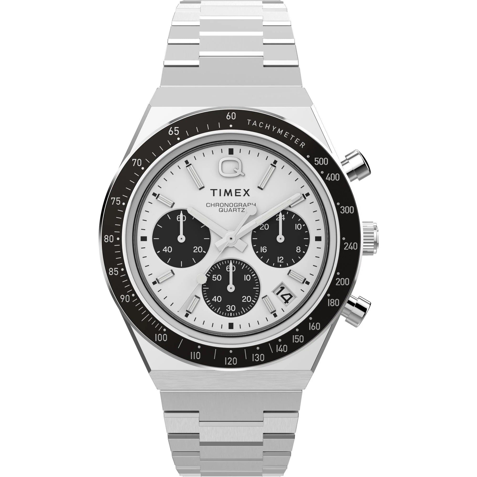 Timex Q Timex White Dial Chronograph Tachymeter Men's Watch TWEG26400