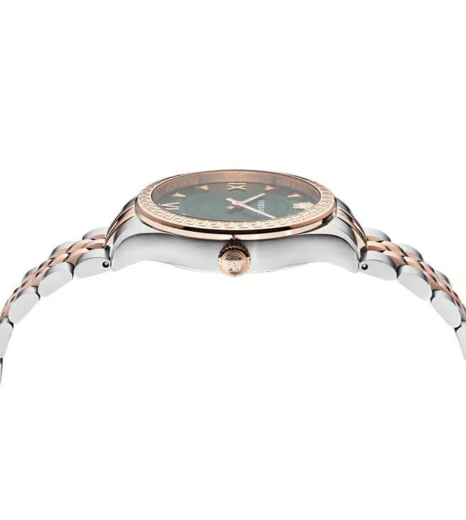 Versace Hellenyium Women's Quartz Green Dial Analog Stainless Steel Watch VE2S00422