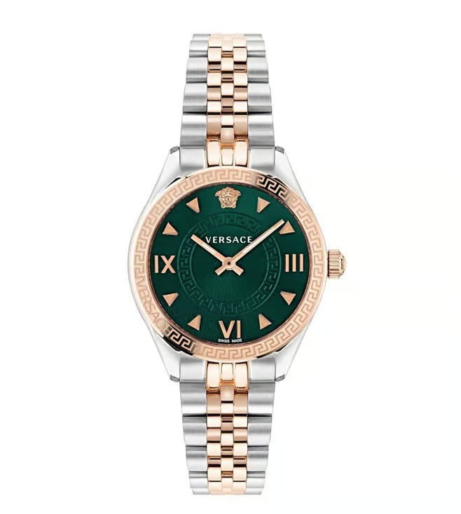 Versace Hellenyium Women's Quartz Green Dial Analog Stainless Steel Watch VE2S00422