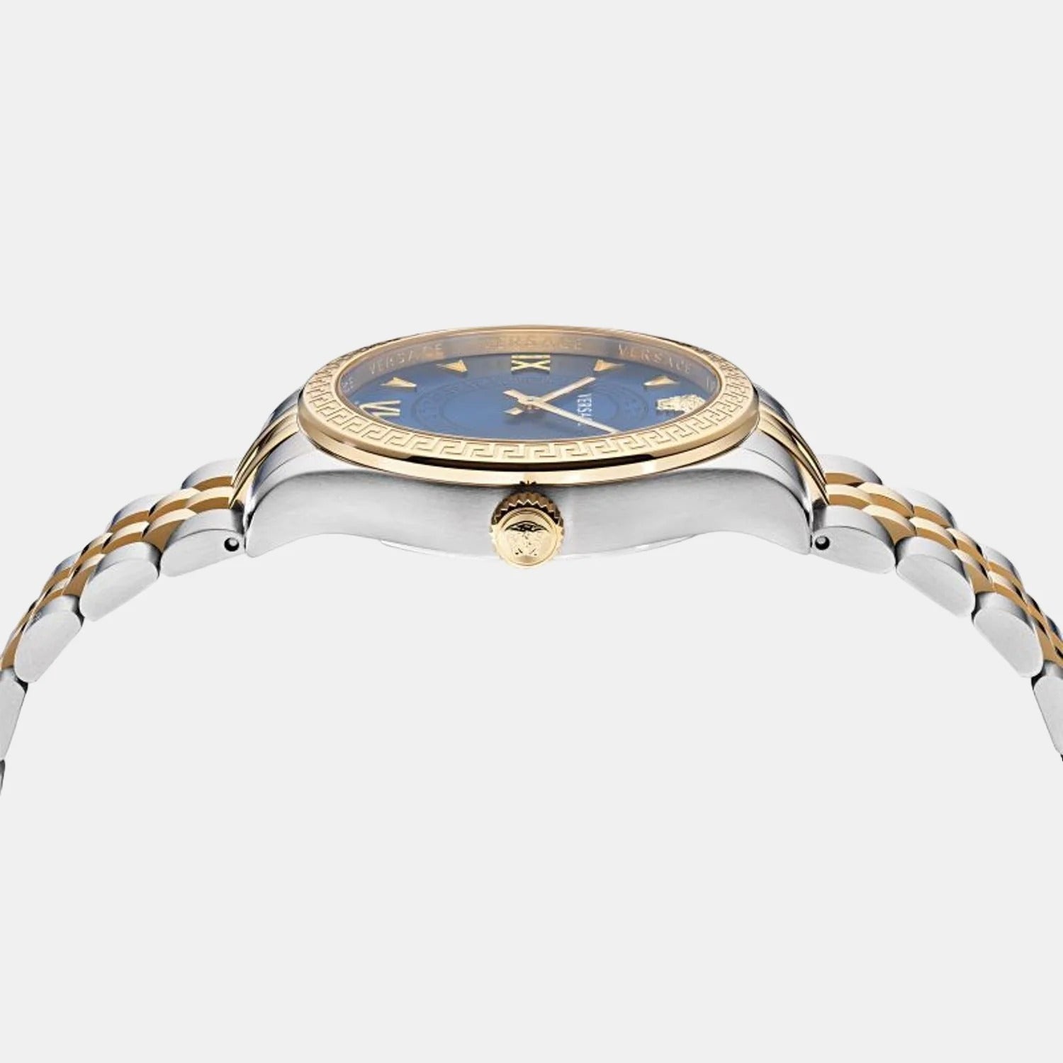 Versace Hellenyium Women's Quartz Blue Dial Analog Two-Tone Stainless Steel Watch VE2S00522