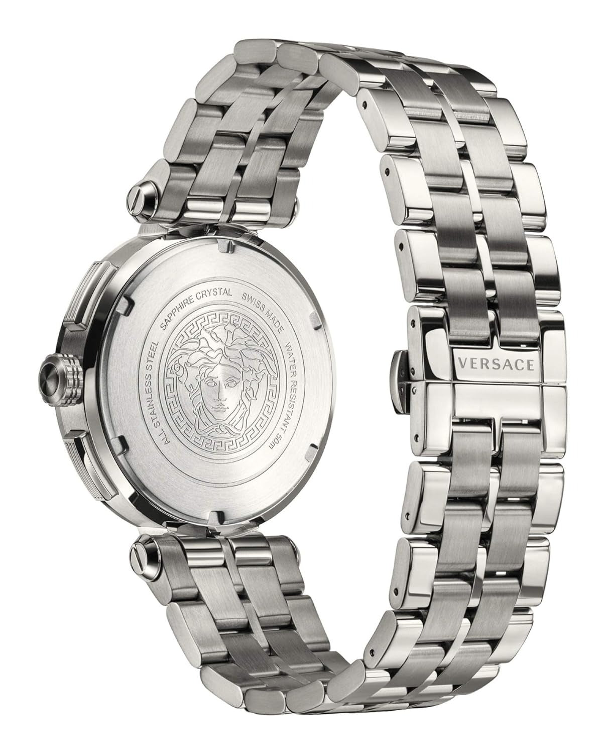 Versace Aion Men's Quartz White Dial Analog Stainless Steel Watch VBR040017