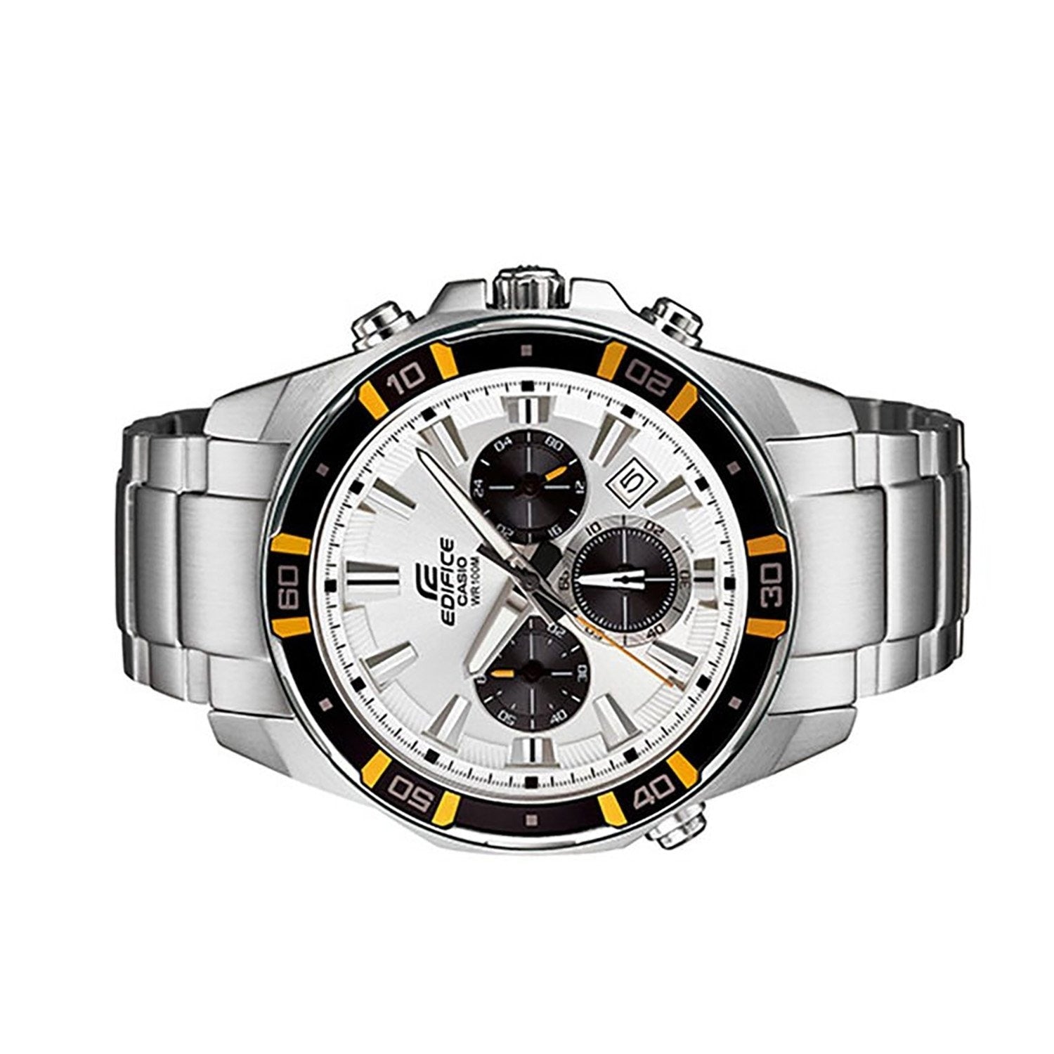 Casio Edifice White Dial Stainless Steel Chronograph Men's Watch EFR-534D-7AVDF