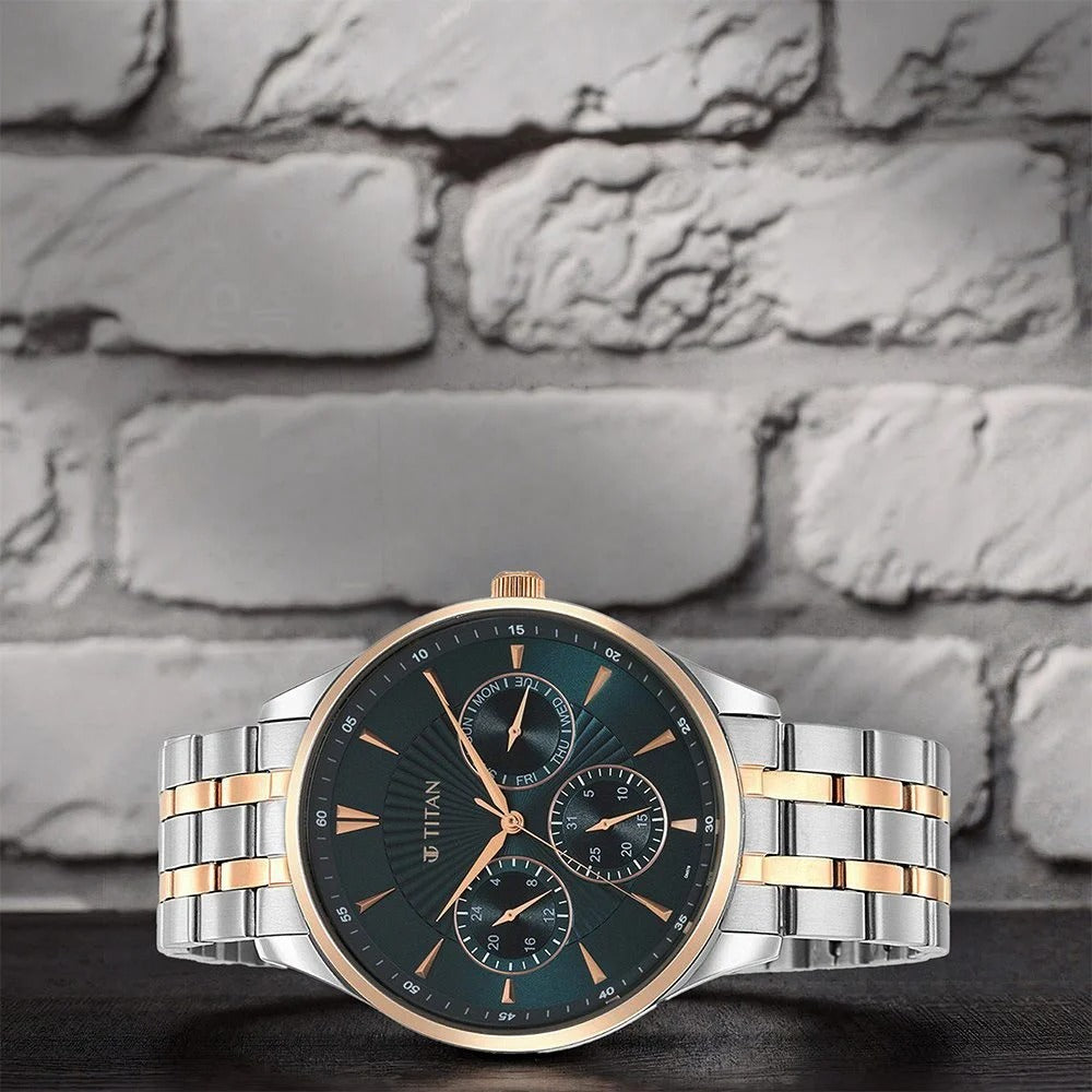 Titan Karishma Champagne Dial Men's Watch NT90127KM02