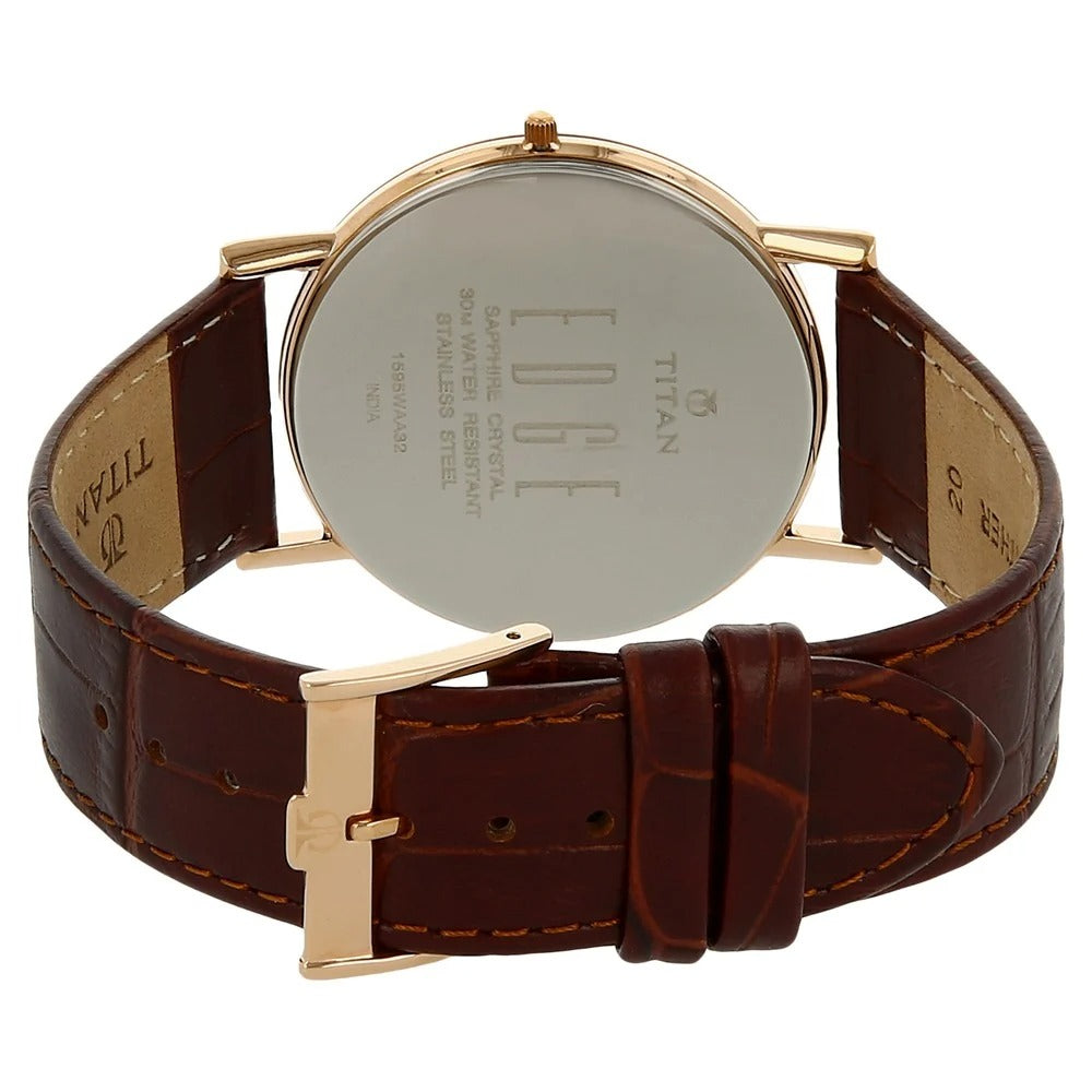 Titan Edge Brown Dial Men's Watch 1595WL03