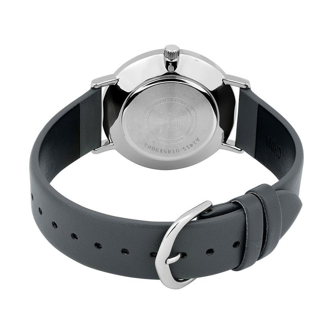 Casio Enticer Analog Gray Dial Stainless Steel Gray Leather Watch MTP-VT04L8EF