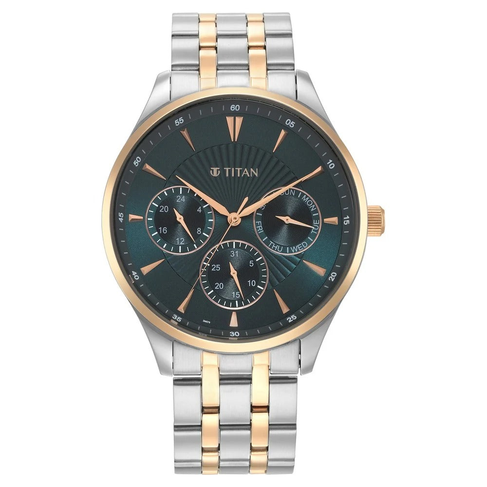 Titan Karishma Champagne Dial Men's Watch NT90127KM02