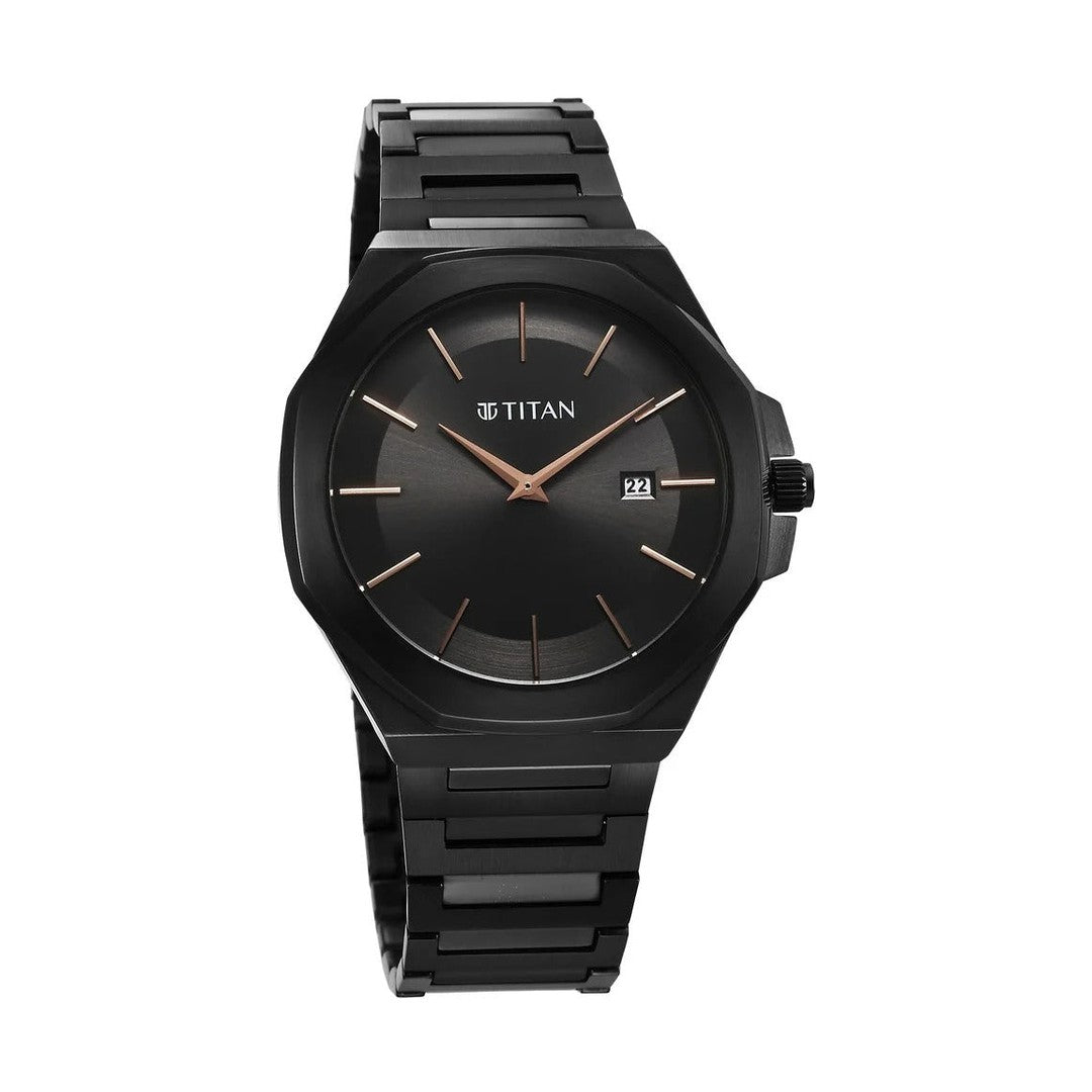 Titan Classic Slim Black Dial Men's Watch NT90167NM01