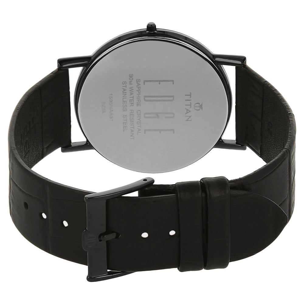 Titan Edge Black Dial Men's Watch 1595NL01