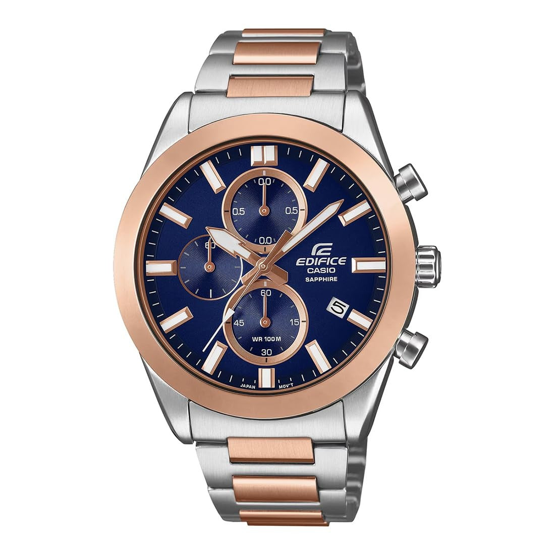 Casio Edifice Blue Dial Stainless Steel Men's Analog Watch EFB-710SG-2AVUDF
