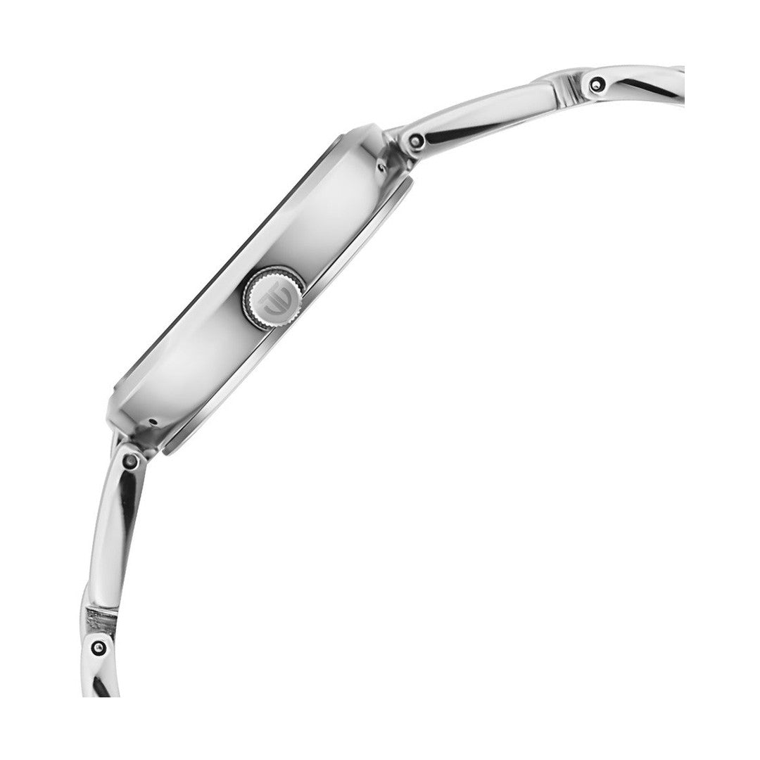 Titan Raga Viva Blue Dial Analog with Date Silver Metal Strap Watch for Women - NU2642SM02