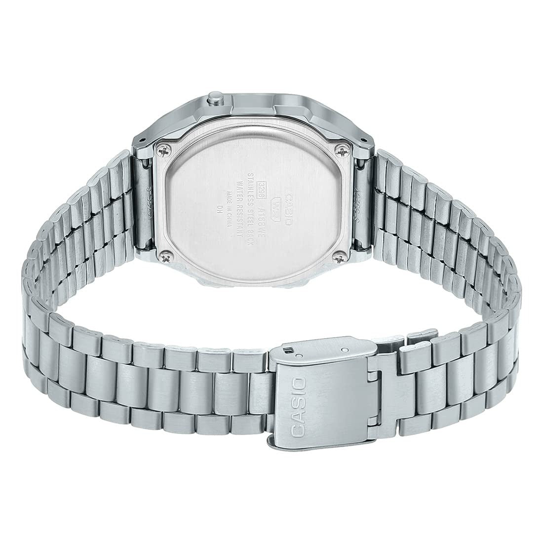 Casio Vintage Digital Multicolor Dial Stainless Steel Unisex Watch A168WER-2A