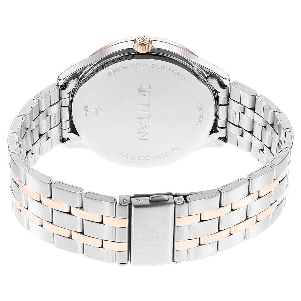 Titan Karishma Champagne Dial Men's Watch NT90127KM02