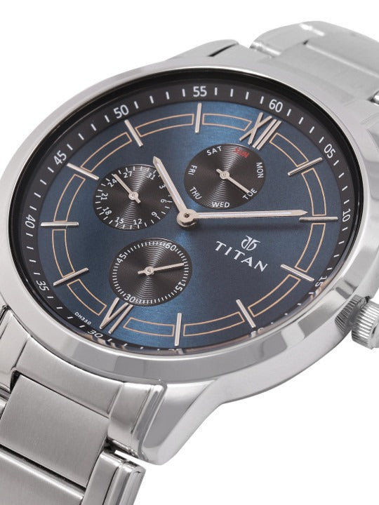 Titan Karishma Silver Dial Men's Watch NT17695M01