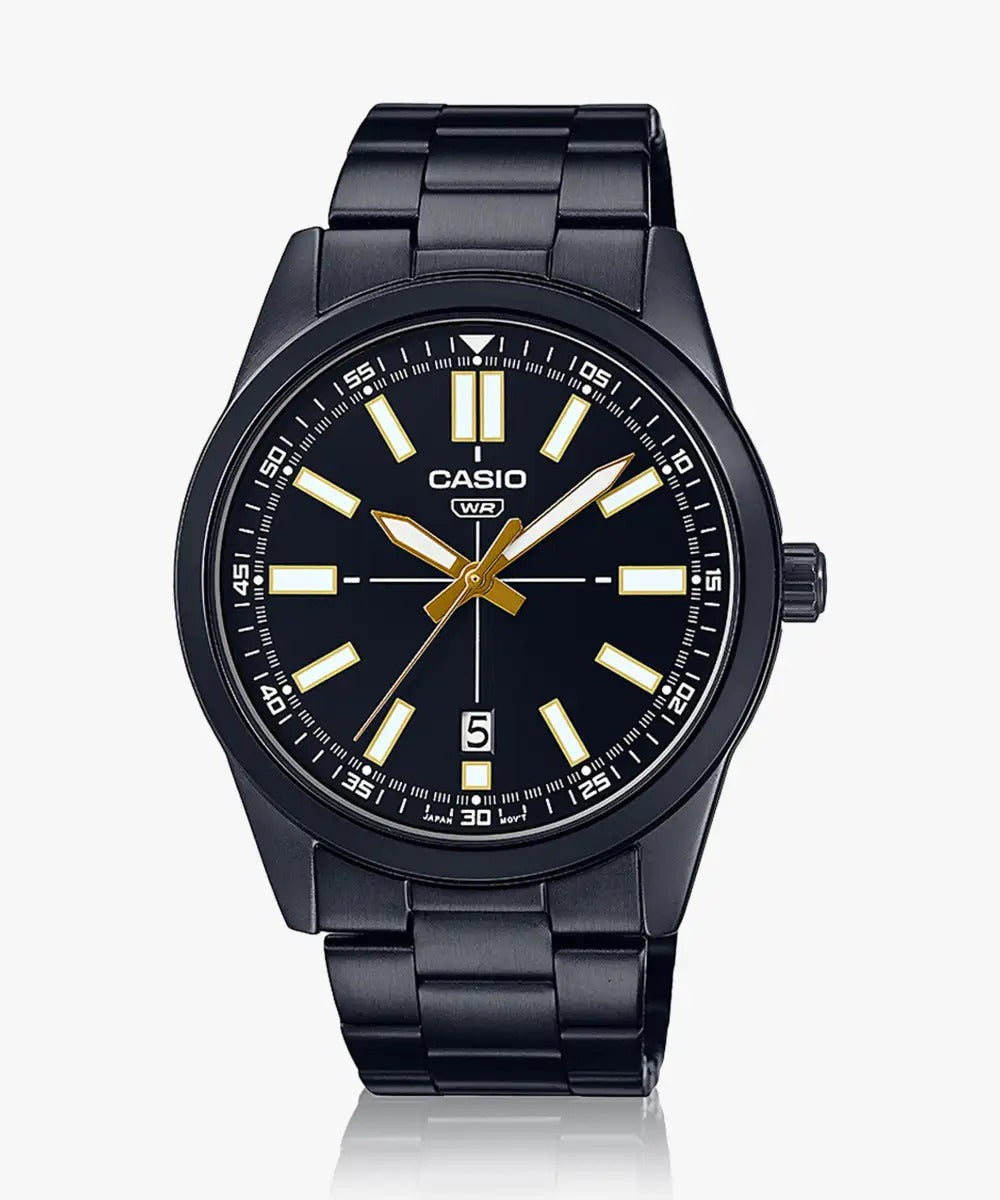 Casio Enticer Black Dial Stainless Steel Strap Analog Men's Watch MTP-VD02B1EUF