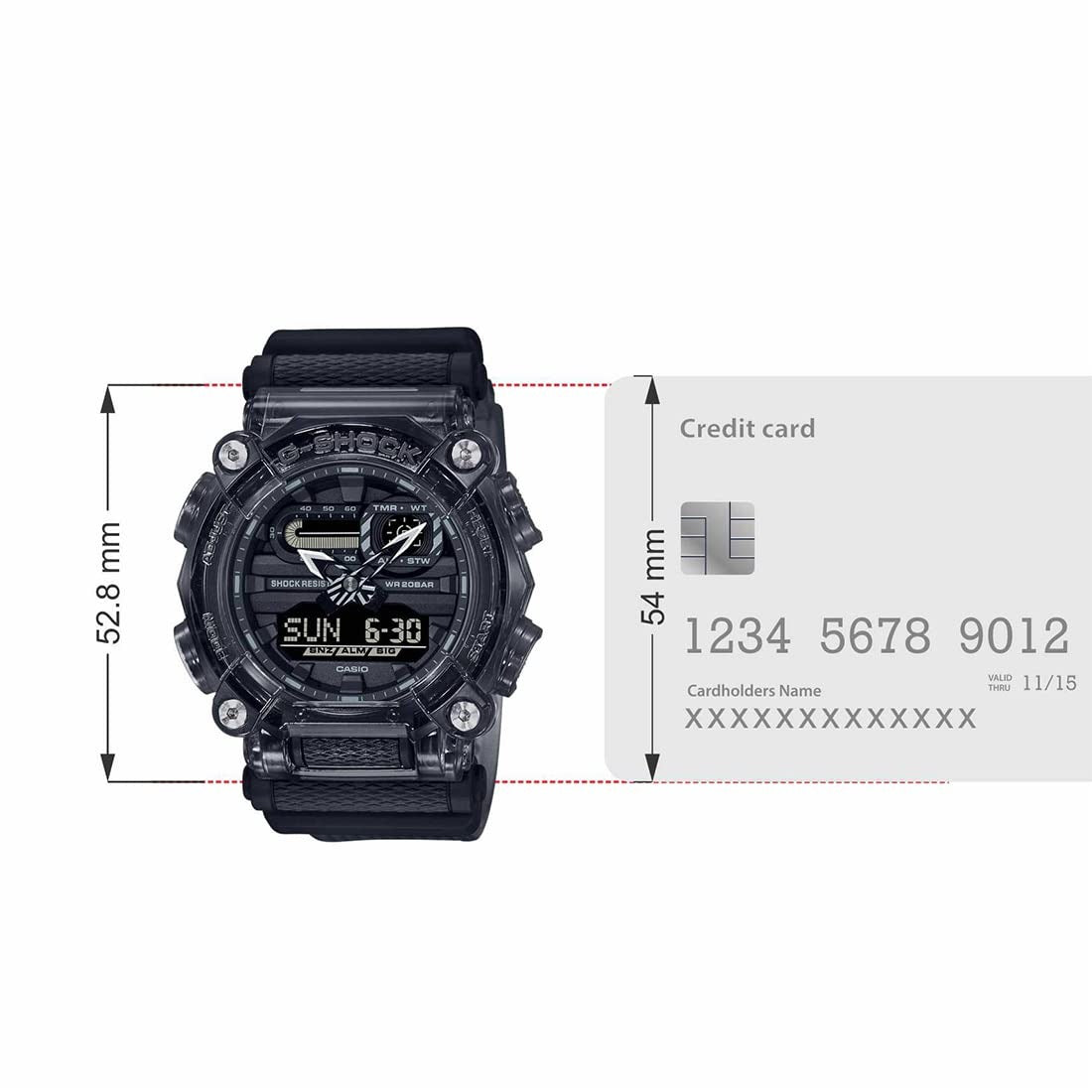 G-Shock Analog-Digital Black Dial Men's Watch - GA-900SKE-8ADR