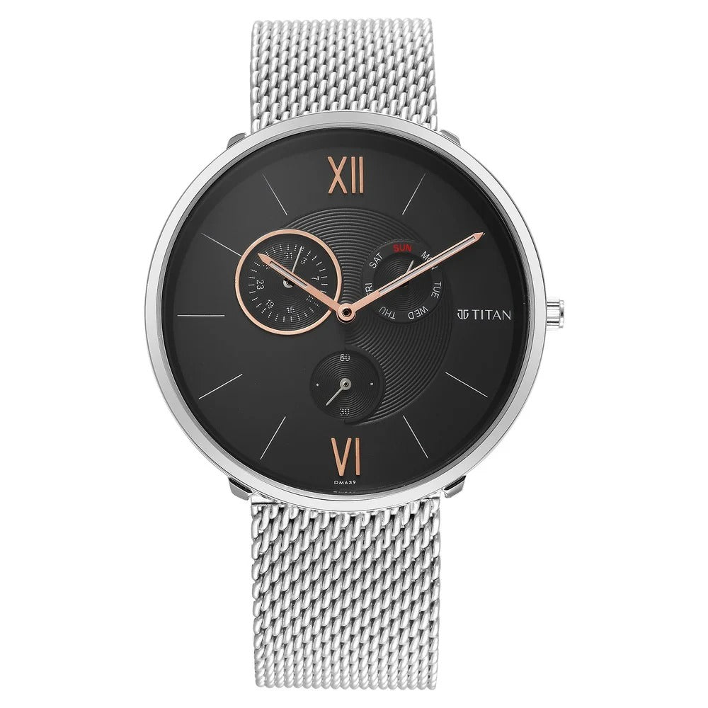 Titan Analog Silver Dial Men's Watch NR1877SM01