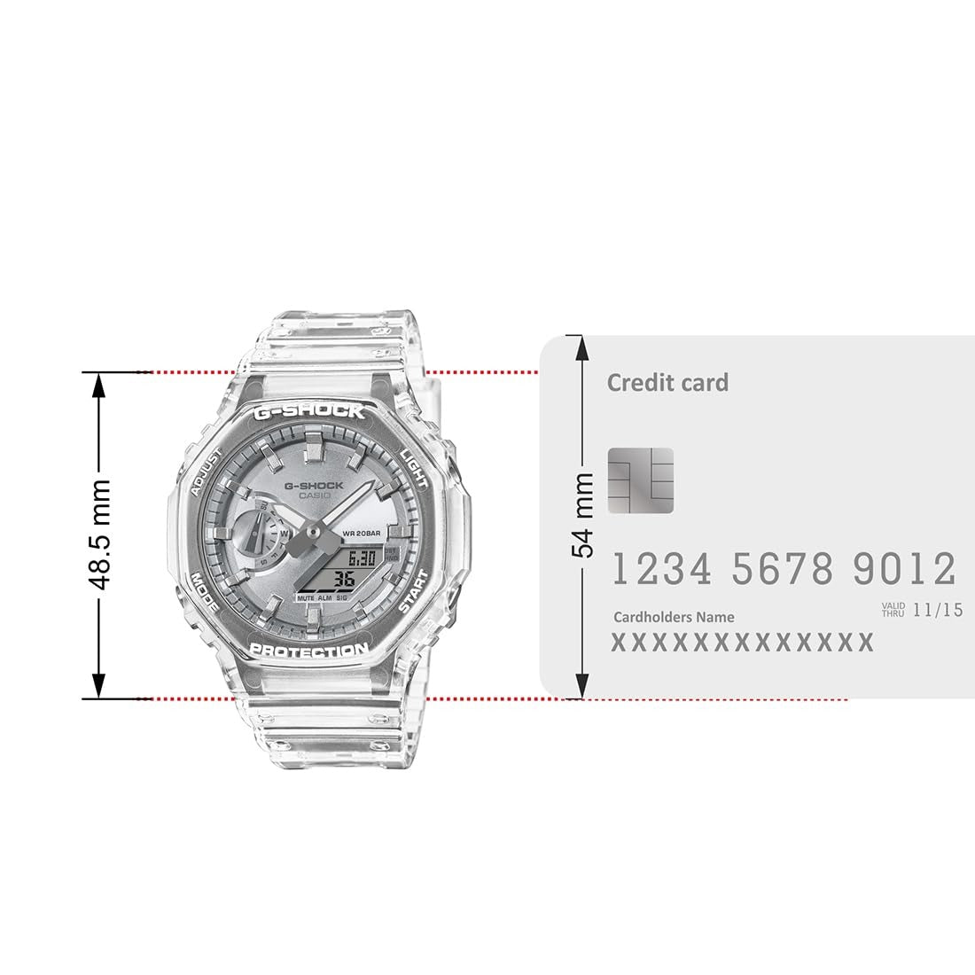 G-Shock Silver Dial Resin Strap Analog-Digital Men's Watch GA-2100BM-7A8DR