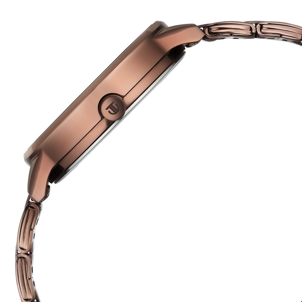 Titan Razzle Dazzle Quartz Analog with Day and Date Green Dial Brown Stainless Steel Strap Watch For Women - NU2648QM03