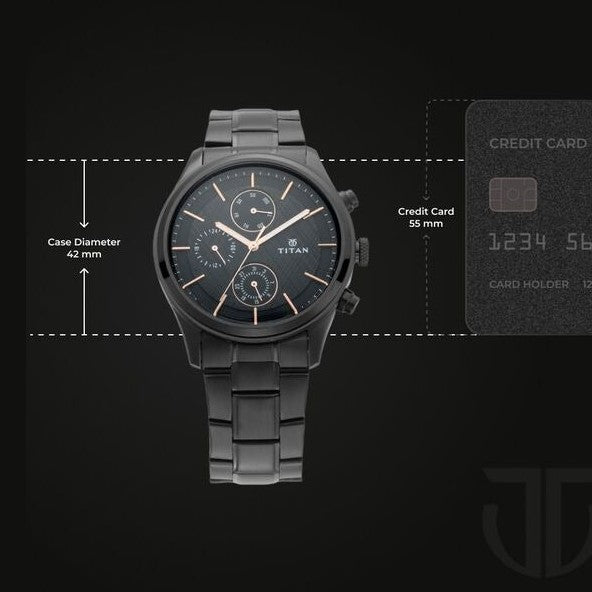 Titan Workwear Black Dial Men's Watch NT1805NM01