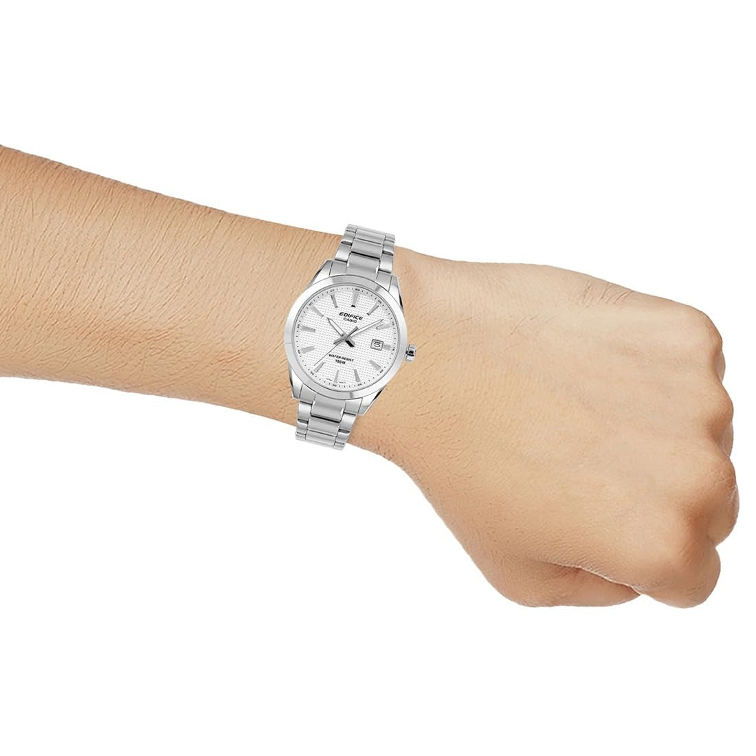 Casio Edifice White Dial Stainless Steel Analog Men's Watch EFV-160D-7AVDF