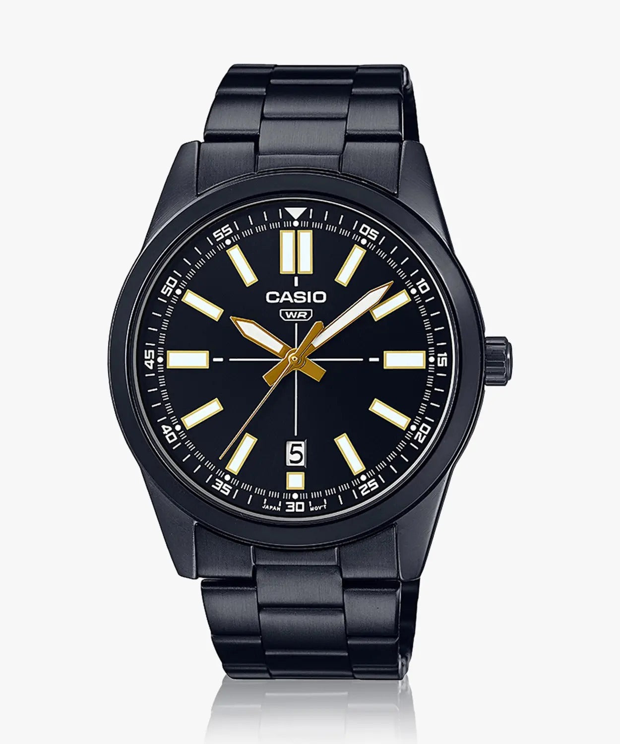 Casio Enticer Black Dial Stainless Steel Strap Analog Men's Watch MTP-VD02B1EUF