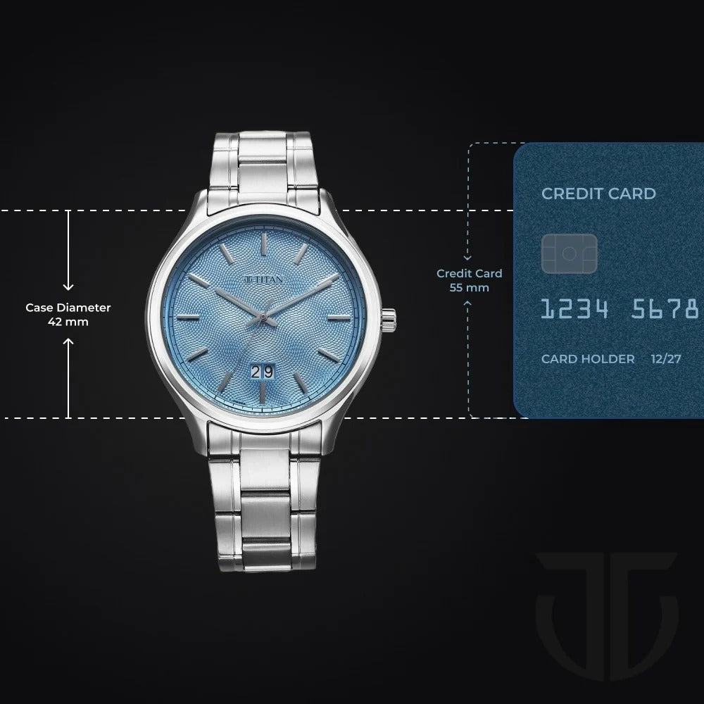 Titan Palette of Time Blue Dial Men's Watch NT10033SM01