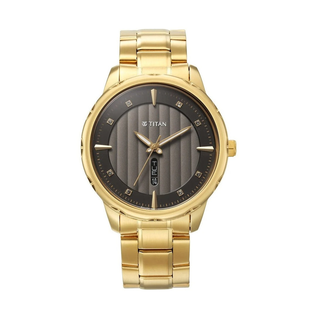 Titan Regalia Opulent Champagne Dial Men's Watch 1875YM01