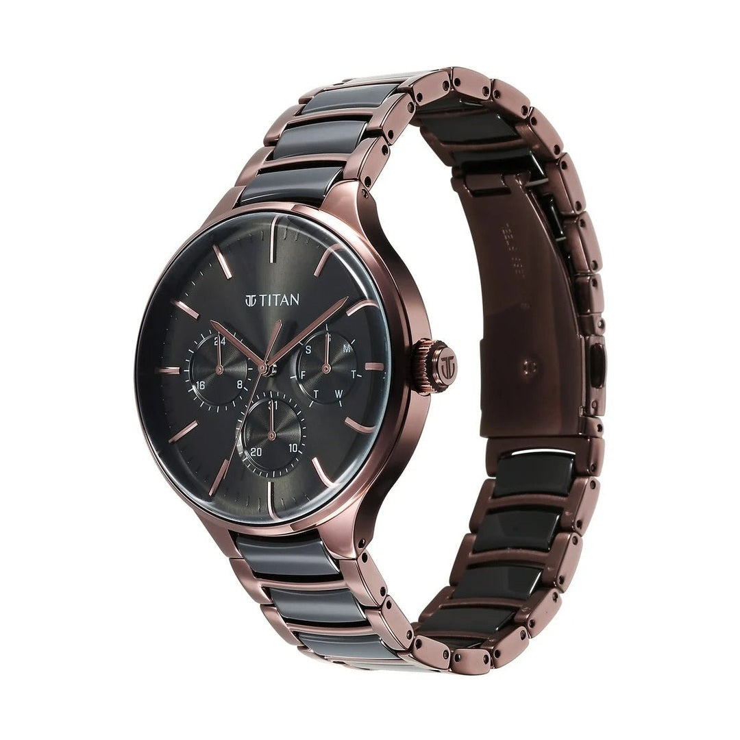 Titan Ceramic Fusion Black Dial Men's Watch NT90148KD05