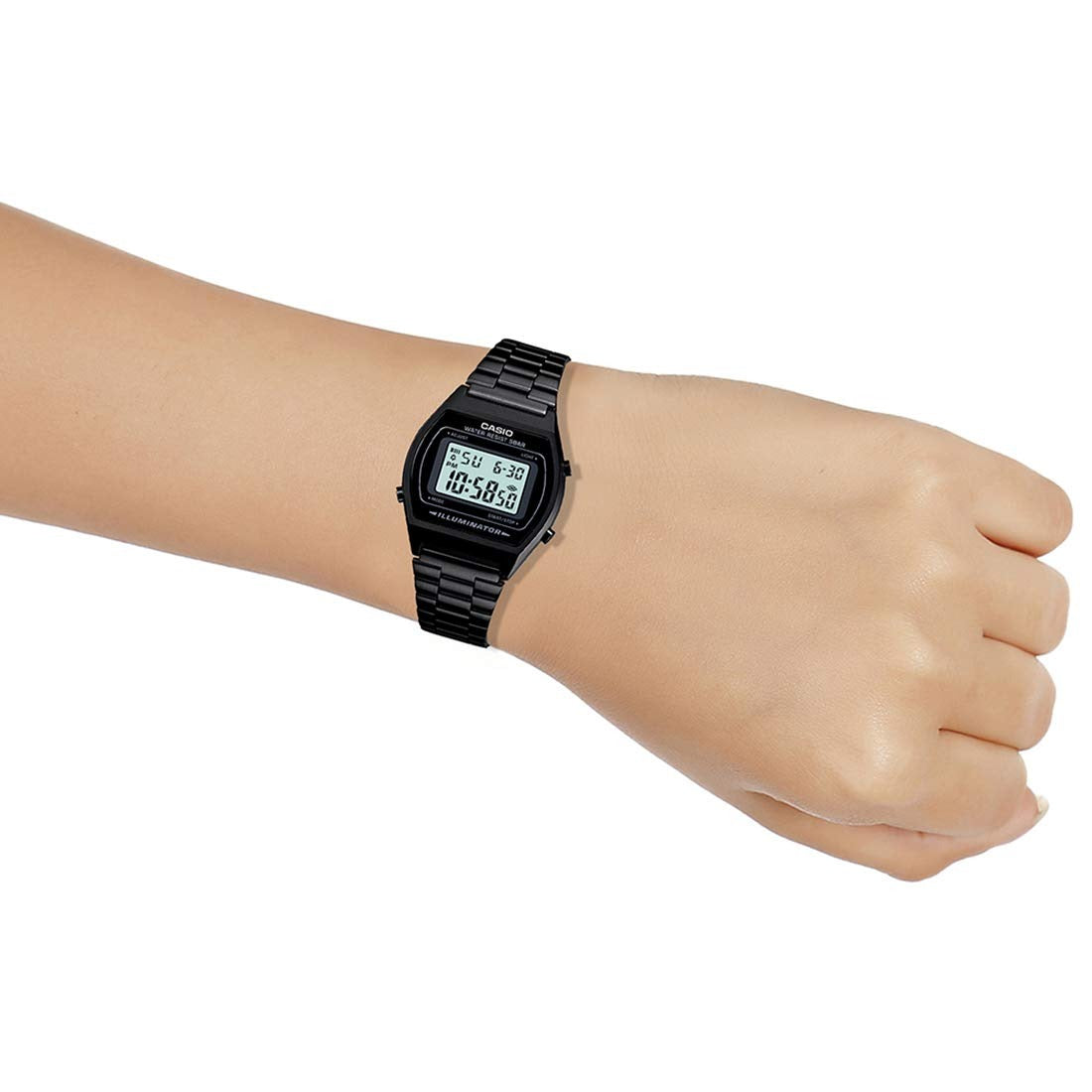 Casio Vintage Digital Black Dial Stainless Steel Unisex Watch B640WB-1ADF