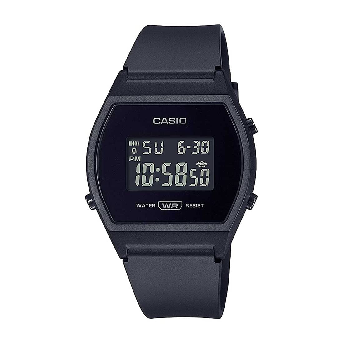 Casio Digital Black Dial Black Resin Strap Unisex Watch LW-204-1B