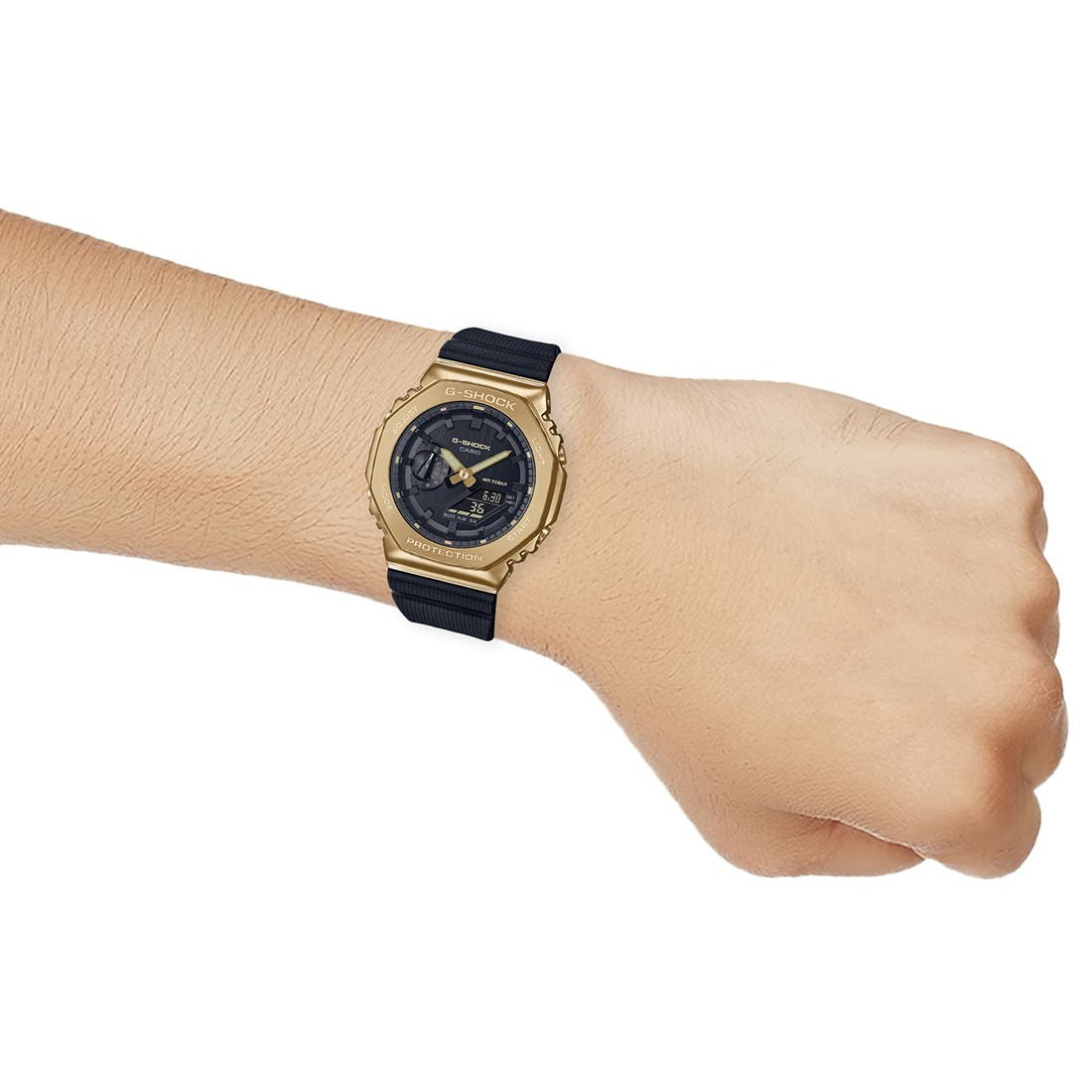 G-Shock Black Gold Dial Resin Strap Analog-Digital Men's Watch GM-2100G-1A9DR-G1278