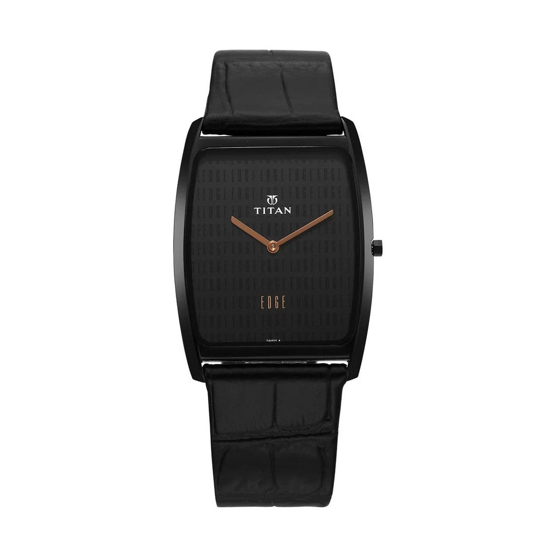 Titan Edge Black Dial Men's Watch 1596NL01