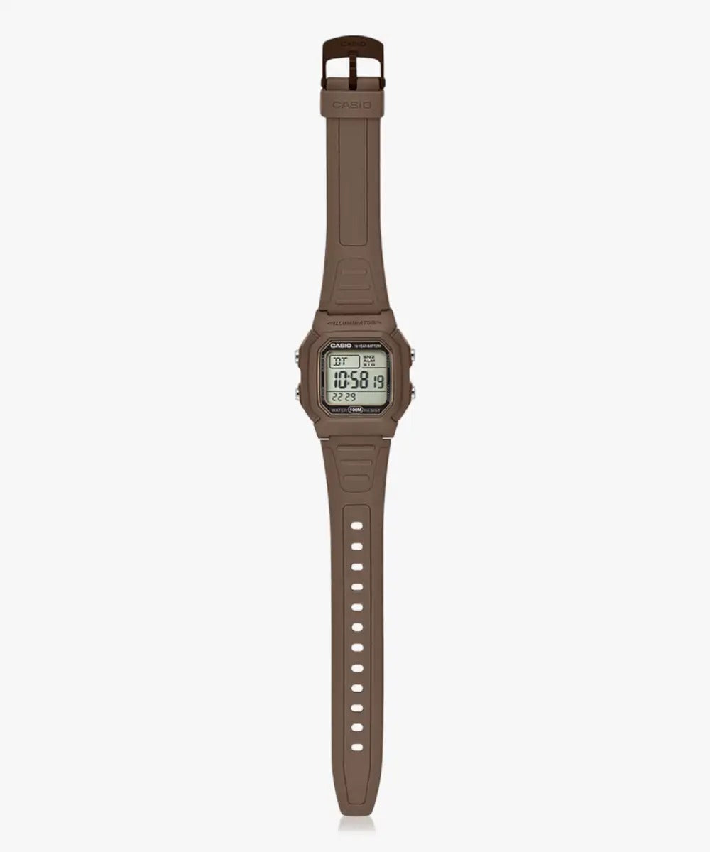 Casio Youth Digital Black Dial Matte Brown Resin Strap Unisex Watch W800H5AVDF