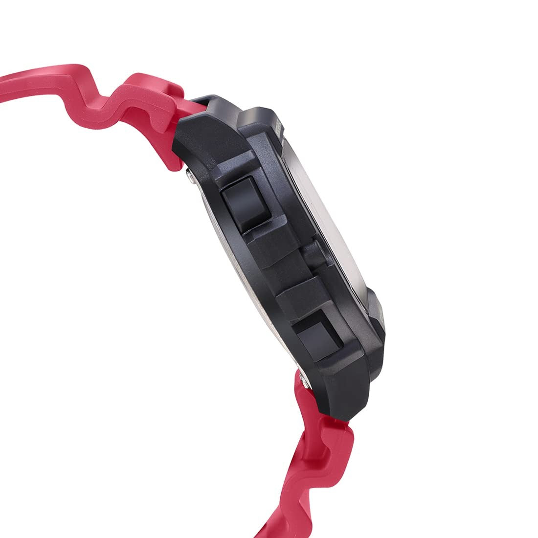 Casio Collection Digital Black Dial Red Resin Strap Unisex Watch WS-1400H-4AV