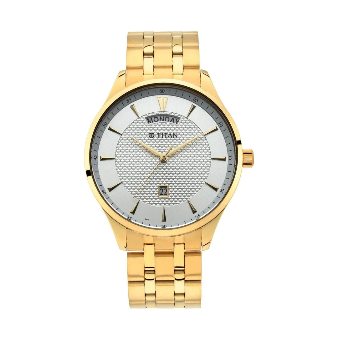 Titan Karishma Champagne Dial Men's Watch 90127YM01