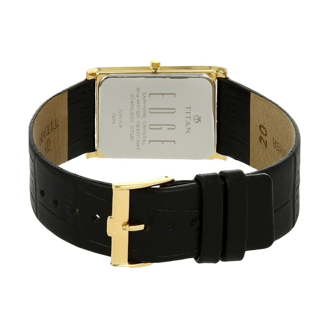 Titan Edge Champagne Dial Men's Watch 1043YL05