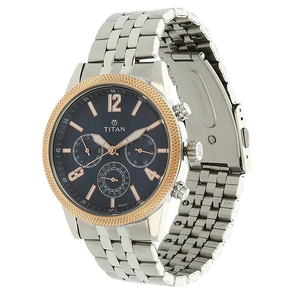 Titan Metropolitan Luxe Blue Dial Men's Watch 1734KM01