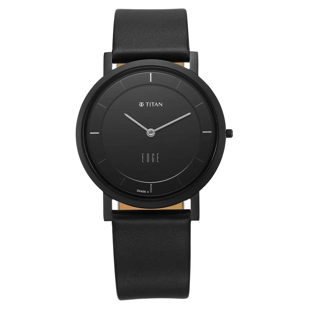 Titan Edge Black Dial Men's Watch 1595NL04