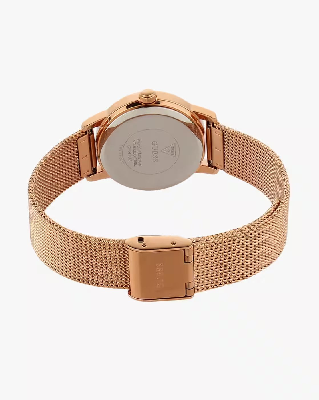 GUESS Micro Imprint Rose Gold Dial Women Watch GW0106L3
