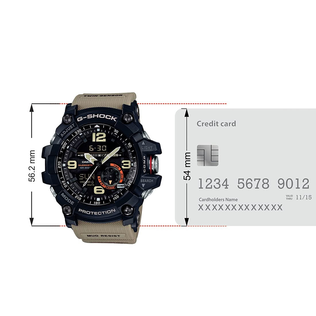 G-Shock Black Analog-Digital Dial Brown Resin Strap Men's Watch- GG-1000-1A5DR (G661)