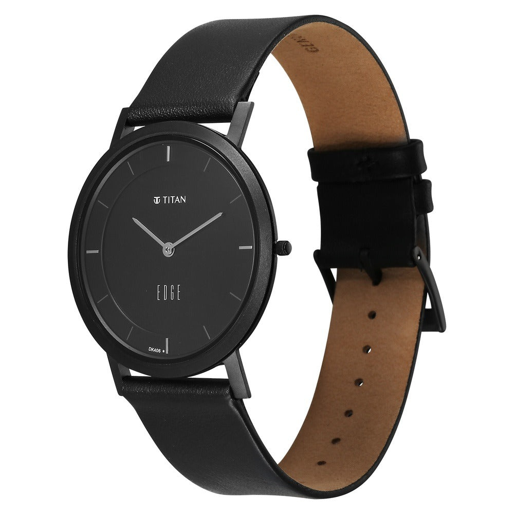 Titan Edge Black Dial Men's Watch 1595NL04