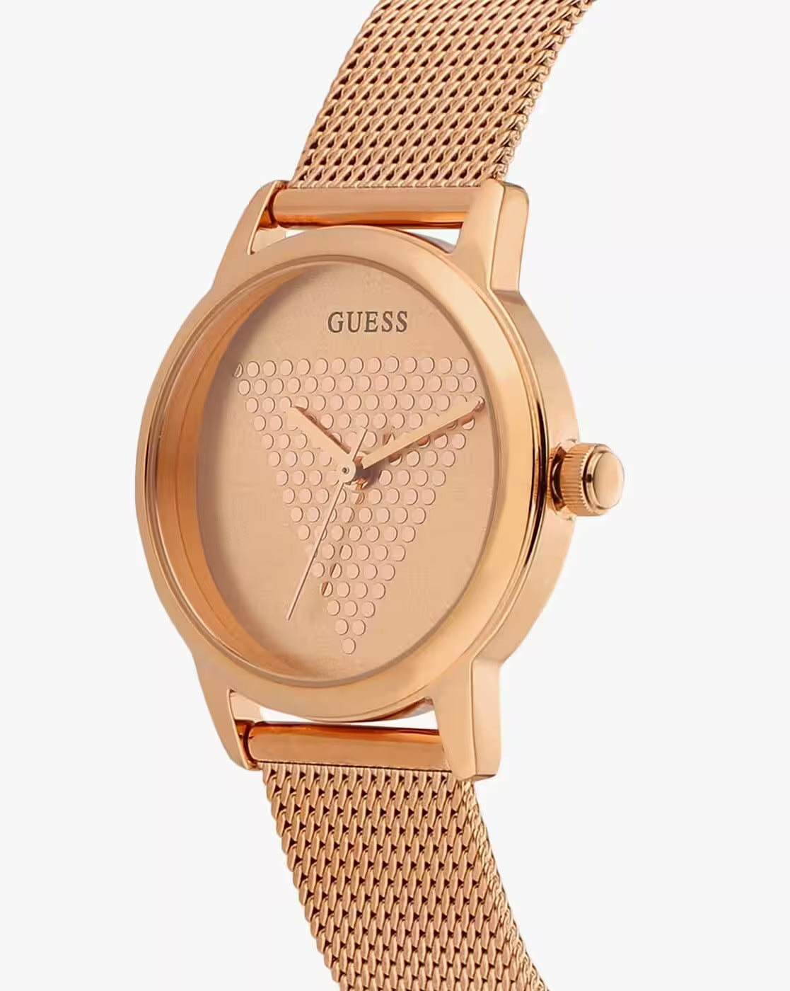 GUESS Micro Imprint Rose Gold Dial Women Watch GW0106L3
