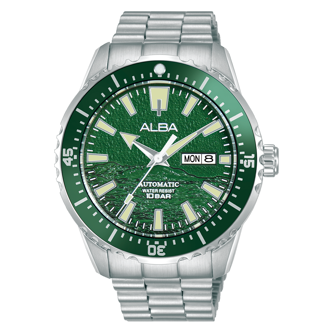 ALBA-AL4737X1-Man's-Green-Automatic-10 BAR-Watch