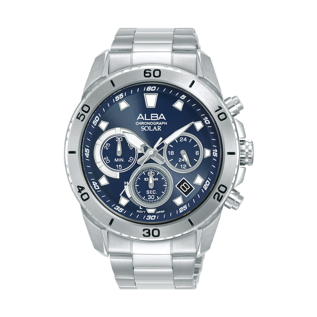 ALBA-AZ5013X1-Man's-Blue-Solar Aq-10 BAR-Watch